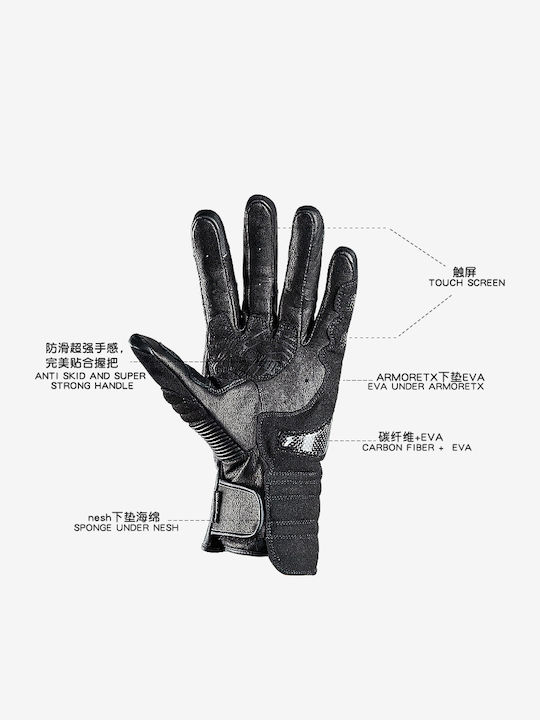 Alien Snail AT 90 Rally Winter Herren Motorradhandschuhe Black Gray