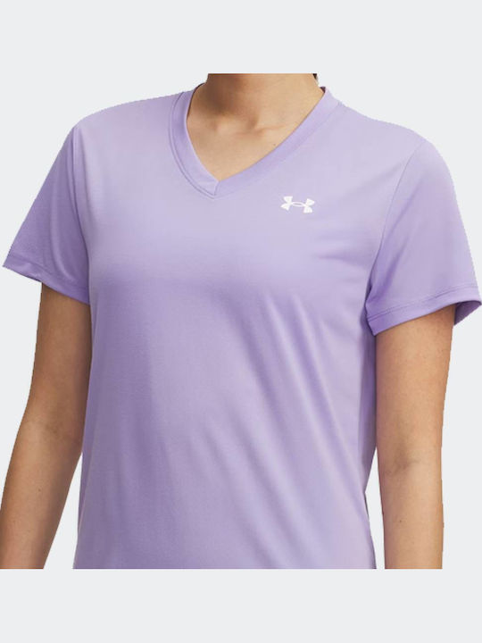 Women's Athletic T-shirt Fast Drying with Sheer Purple