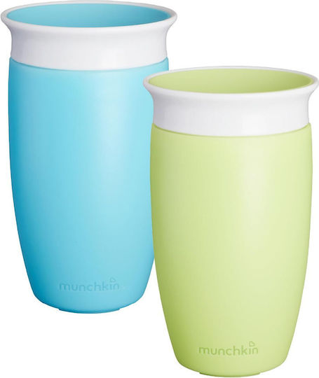Munchkin Baby & Toddler Cups Miracle 360 Sippy Cup from Plastic Blue 2 Pieces 296ml for 12m+