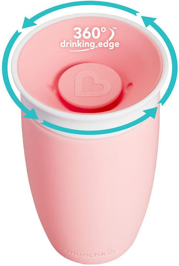 Munchkin Baby- und Kleinkindbecher Miracle 360 Sippy Cup aus Kunststoff Rosa 2 Stück 296ml für 12 Monate+