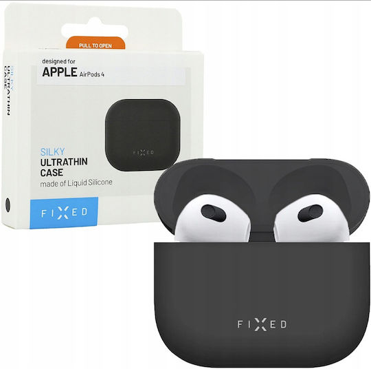 Fixed Калъф в Черен цвят за Apple AirPods 4