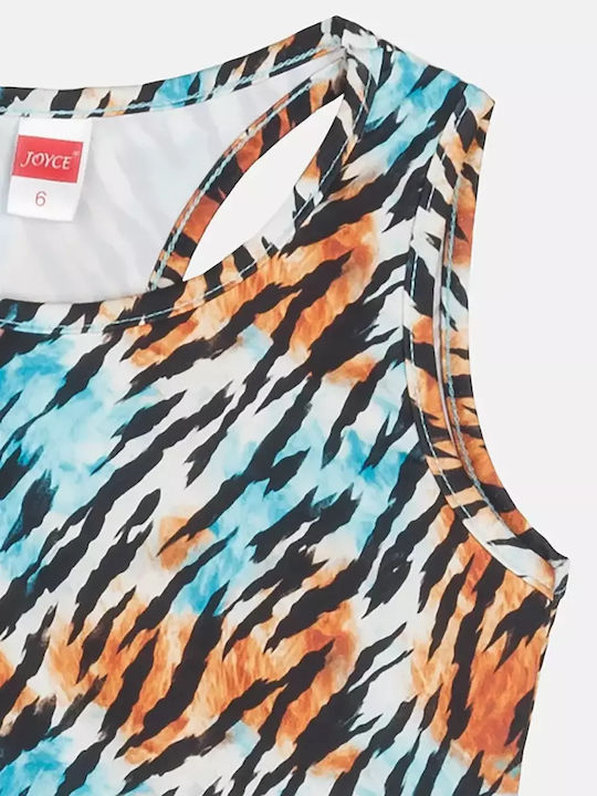 Kinder-Crop-Top Ärmellos Leopard