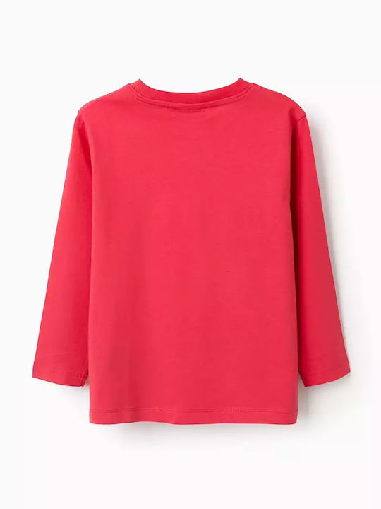 Kids Long-Sleeved Red Blouse