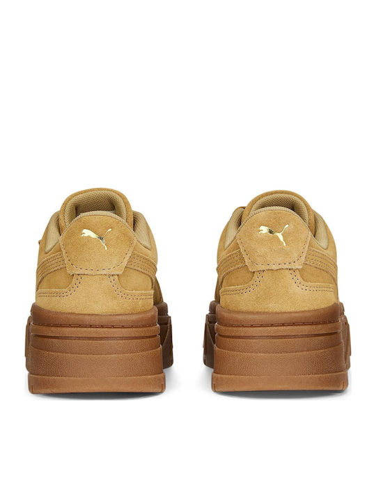 Mayze Stack Damen Flatforms Sneakers Orange