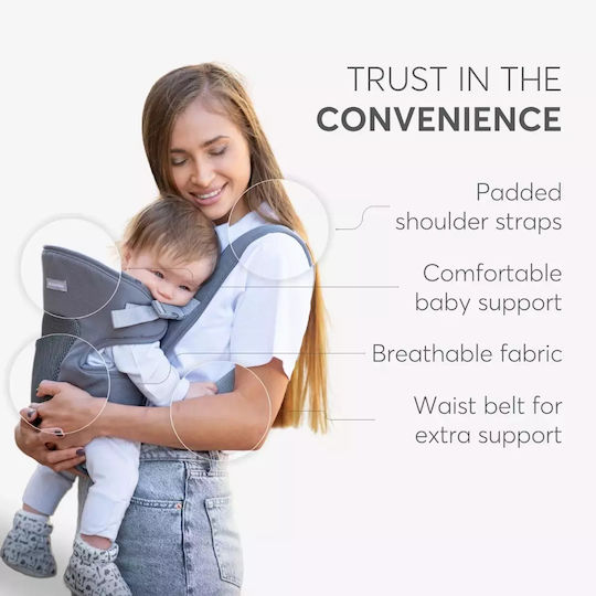 Kikka Boo Classic Carrier Myra Mesh Black with Maximum Weight 9kg