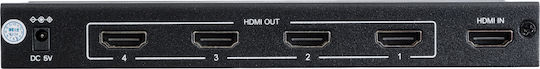 Globostar Ugreen-1x4 41019 Ugreen 1x4 All In One 4k HDMI Signal Splitter LED Video Controllers Input Signal W3840 x H2160@60Hz Input 1 HDMI Output 4 HDMI AC 220-240V IP20 D17.7 x W7.5 x H2cm 2 Years Warranty