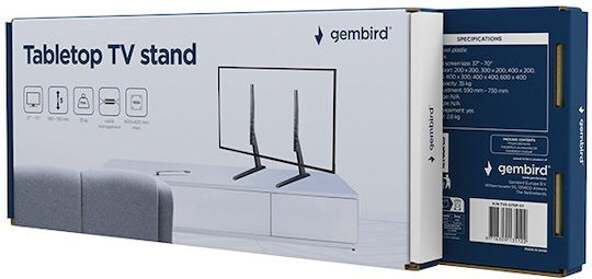 Gembird TVS-D70F-01 Επιτραπέζια Βάση Τηλεόρασης έως 70" Μαύρο