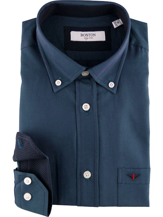Long-sleeved Cotton Shirt Green