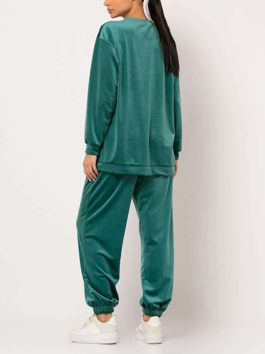 Jogginganzug Samt Blueberry