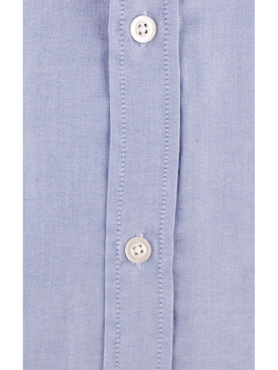 Langärmlig Baumwolle Hemd Light Blue