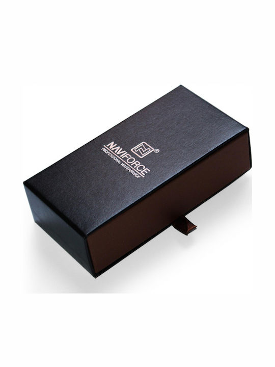 Naviforce Ceas Digital Pentru Bărbați 44mm Cu Baterie Și Curea Din Cauciuc Neagră