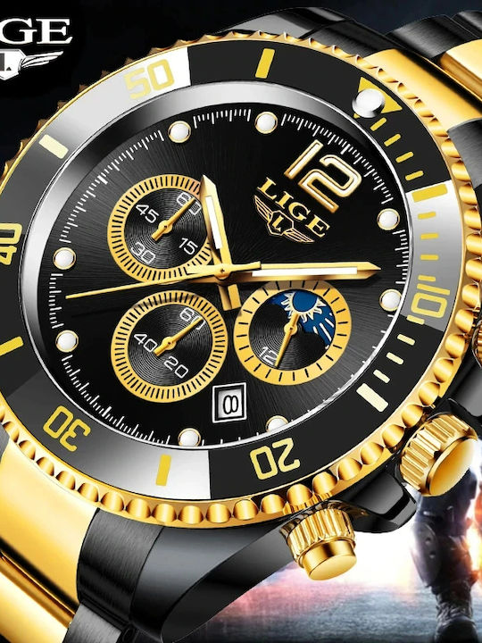Lige Uhr Batterie mit Metallarmband