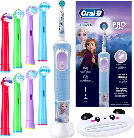 Oral-B Vitality Pro Kids Electric Toothbrush with Timer for 3+ Years Frozen with Travel Case