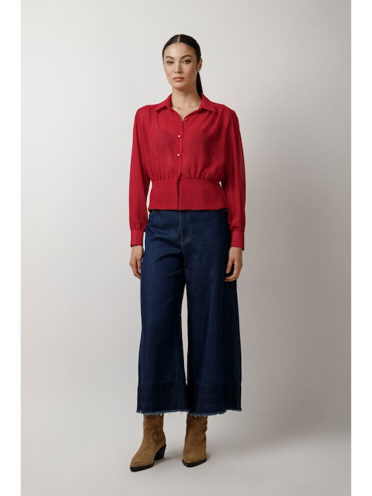 Women's Long Sleeve Shirt Bordeaux