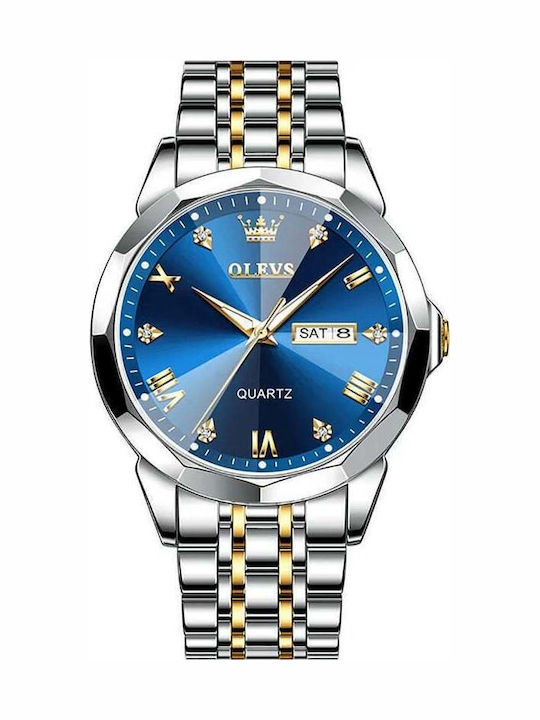 Ανδρικό Ρολόι 41mm Μπαταρίας Ασημί