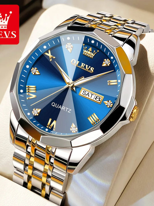 Ανδρικό Ρολόι 41mm Μπαταρίας Ασημί