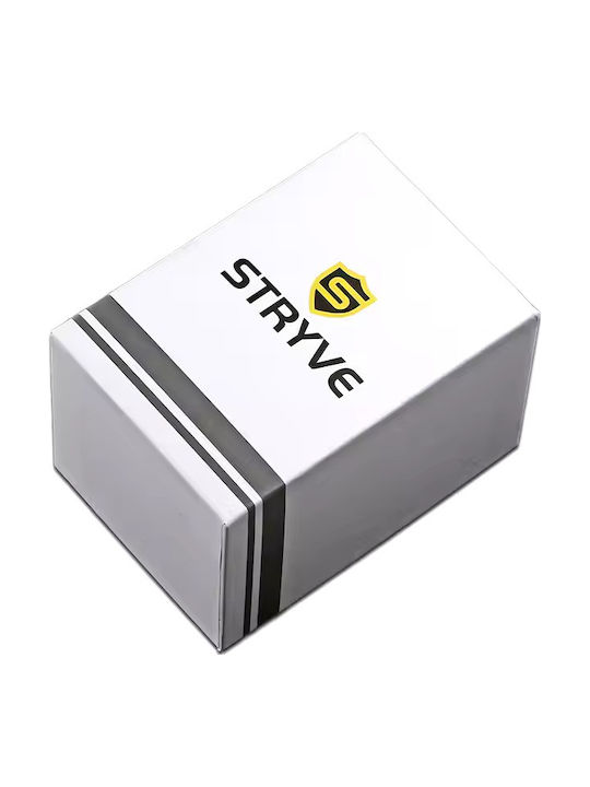 Stryve Ceas Digital Pentru Bărbați 55mm Cu Baterie Și Curea Din Cauciuc Roșu
