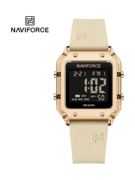 Naviforce Ceas Baterie Cu Curea Din Cauciuc