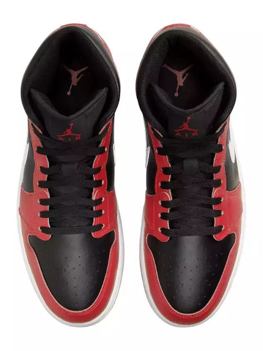 Air  1 Mid Herren Stiefel Rot