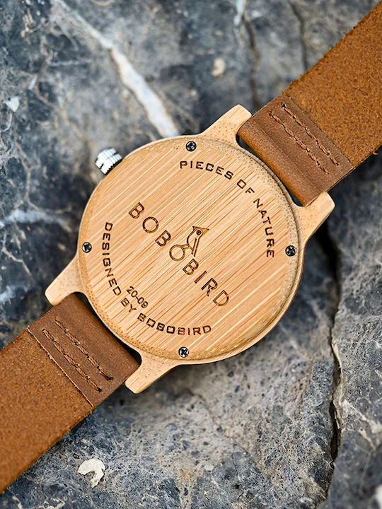 Bobo Bird Ρολόι Μπαταρίας με Ξύλινο Μπρασελέ Bobo Bird Ρολόι Μπαταρίας με Ξύλινο Μπρασελέ