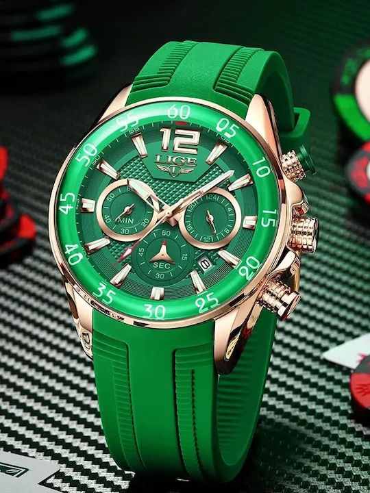 Lige Damen Uhr mit Grün Metallarmband
