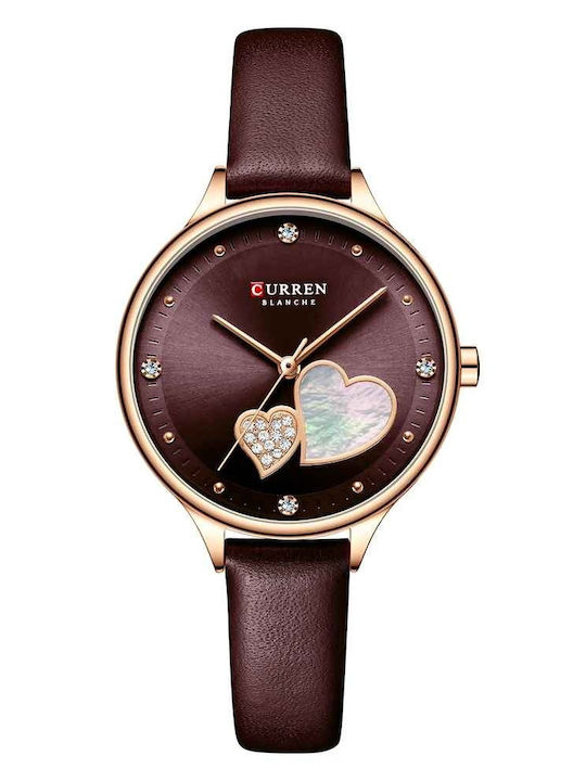 Curren Дамски Часовник 33mm Кварцов с Кафява Кожа Каишка