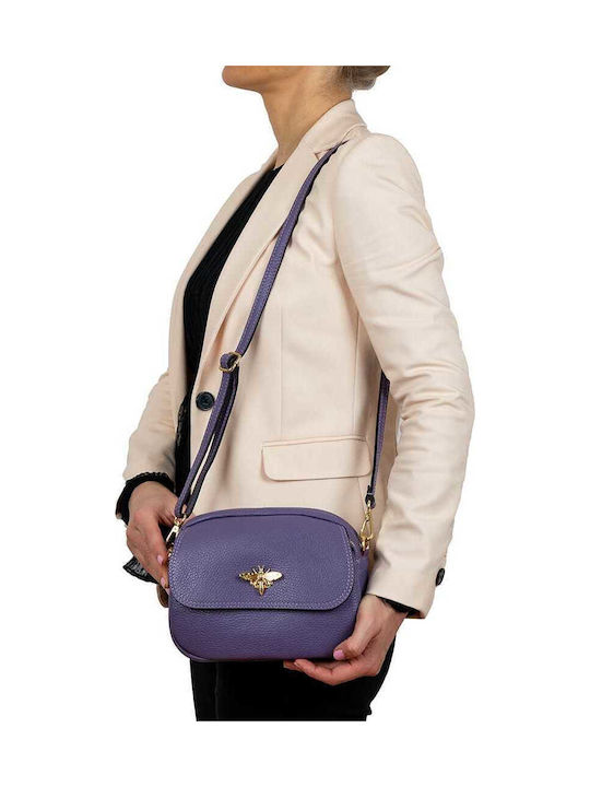De piele Geantă de damă De umăr Violet