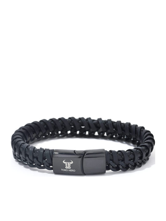 Toro Nero Brățară Pentru Bărbați Din Piele 21cm