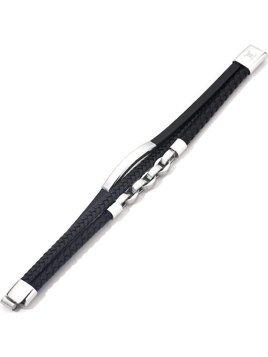 Toro Nero Brățară Pentru Bărbați Din Piele 21cm