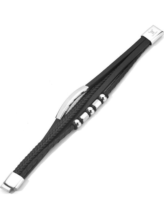Toro Nero Brățară Pentru Bărbați Din Piele 21cm