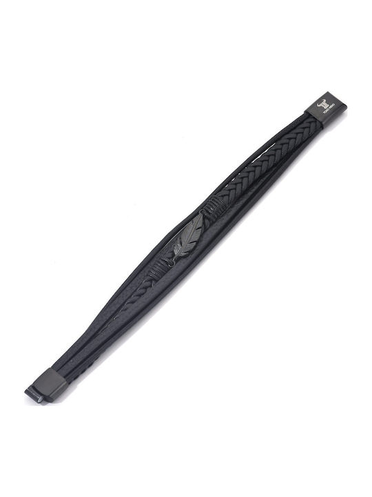 Toro Nero Brățară Pentru Bărbați Din Piele 21cm