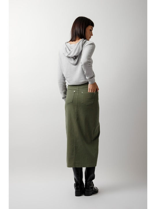 Pencil Maxi Φούστα Olive