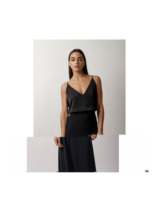 Midi Skirt Cloche Black