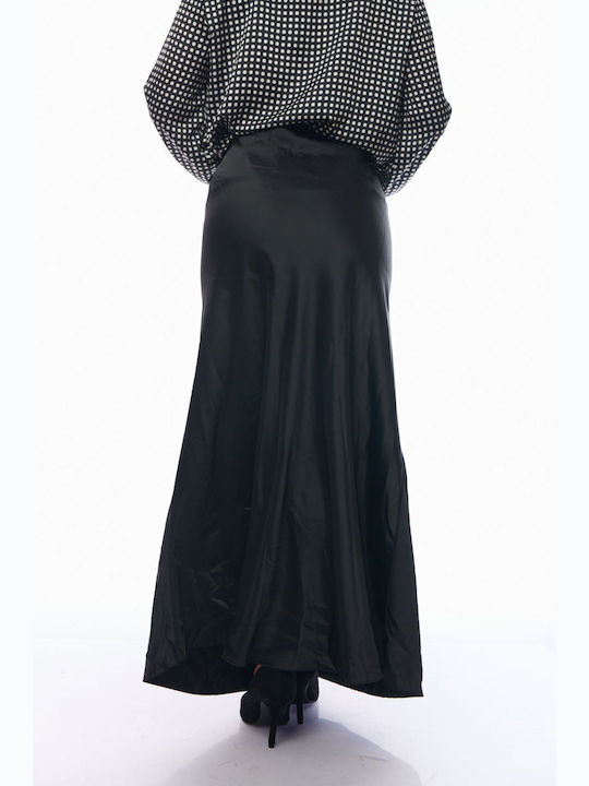Satin Skirt Black