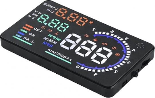 Pyramid Car Dashboard OBD2, Head Up Display, Speedometer, RPM Counter and Water Temperature Digital Instrument