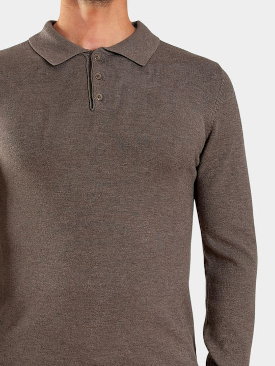 Polo Long Sleeve Gray Stone Blouse