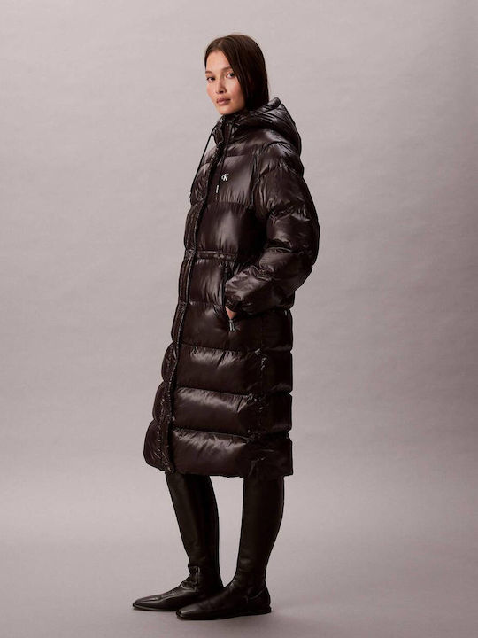 Lungă Jachetă de femei Puffer Black