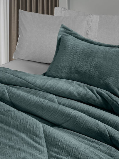 Guy Laroche Sherpa Comforter Double 180x240cm Moore Emerald