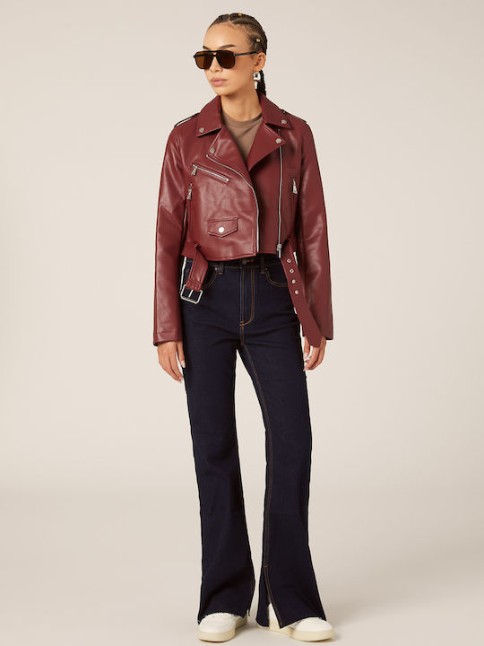 Damen Bomberjacke Burgundy