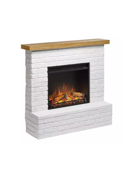 Tagu Floor Electric Fireplace 1500W White
