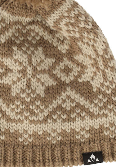 Beanie Unisex Beanie Knitted in Brown color