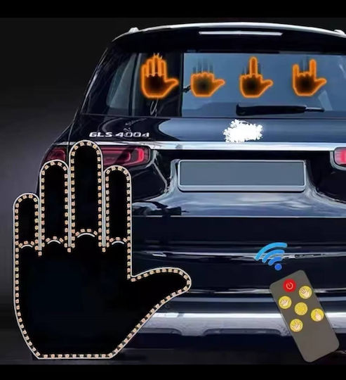 Led Car Signal Fernbedienung Handheld Typ 4 Nutzungsmodi Helle Beleuchtung Universelle Kompatibilität Schwarz Orange