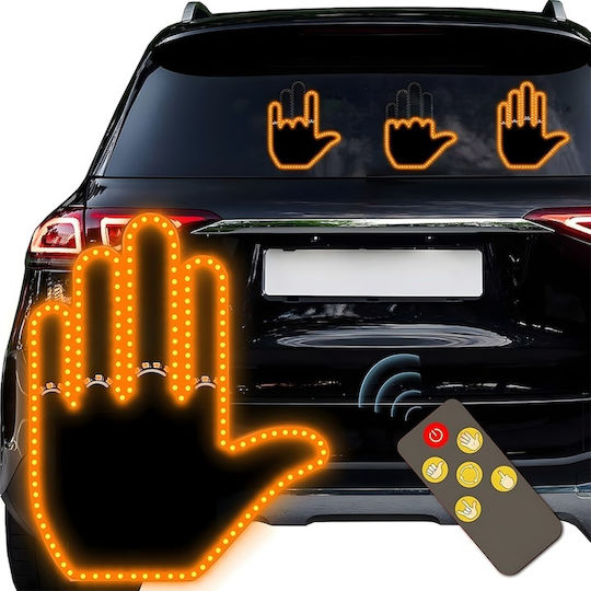 Led Car Signal Fernbedienung Handheld Typ 4 Nutzungsmodi Helle Beleuchtung Universelle Kompatibilität Schwarz Orange