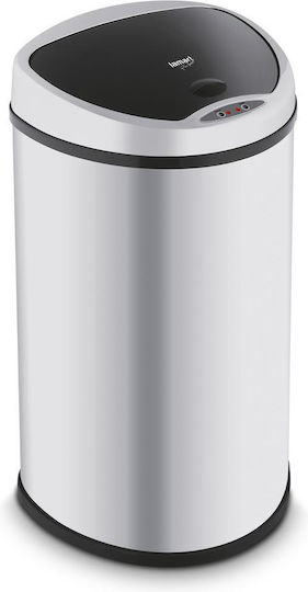 Lamart Metallischer Mülleimer mit Sensor Silber 58l