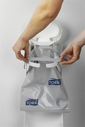 Tork Κάδος Απορριμμάτων Πλαστικός με Αισθητήρα Λευκός 5lt
