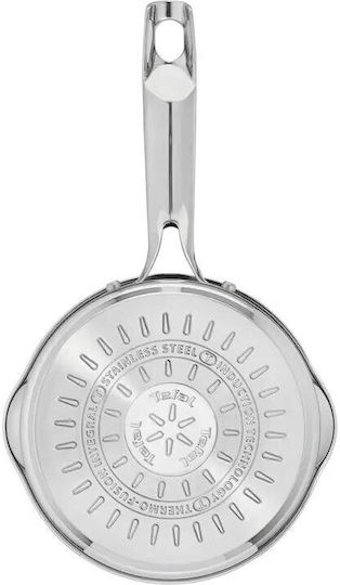 Tefal Duetto+ Töpfe & Pfannen Sets aus Rostfreiem Stahl Silber mit Antihaftbeschichtung 3 Töpfe Set