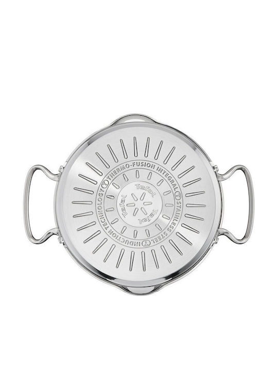 Tefal Duetto+ Pots Set of Stainless Steel with Non-stick Coating Silver 6pcs