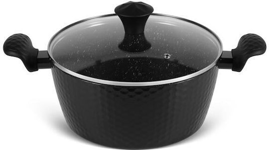 Edenberg Set de Vase de Gătit din Aluminiu Negru cu Acoperire Antiaderentă, 15 Piese