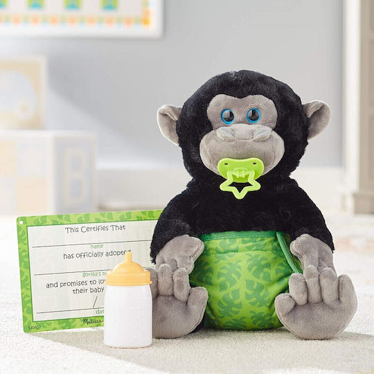 Melissa & Doug Λούτρινο Μωρό Γορίλας & Αξεσουάρ 18 εκ.