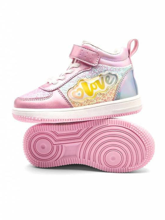 Παιδικά Sneakers High με Φωτάκια Πολύχρωμα